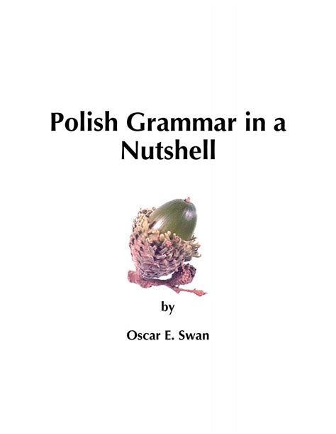 Polish Grammar In A Nutshell Skwierzyna