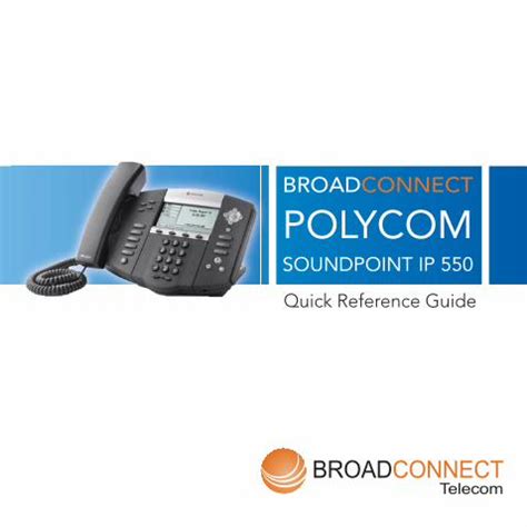 Read Polycom 550 Quick Reference Guide 