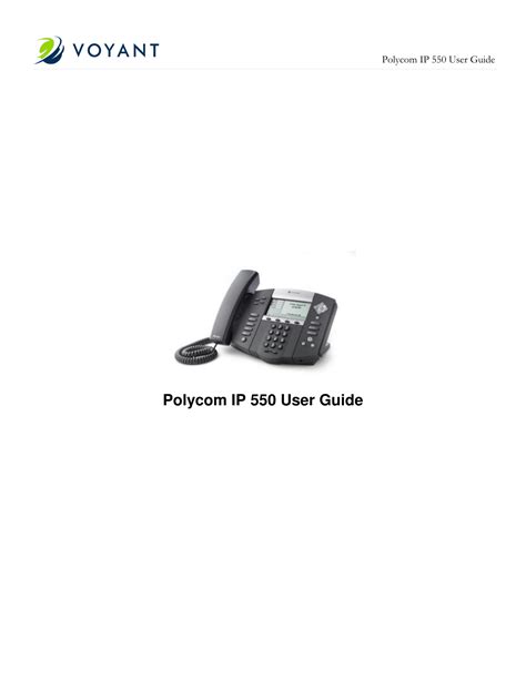 Read Online Polycom 550 User Guide 
