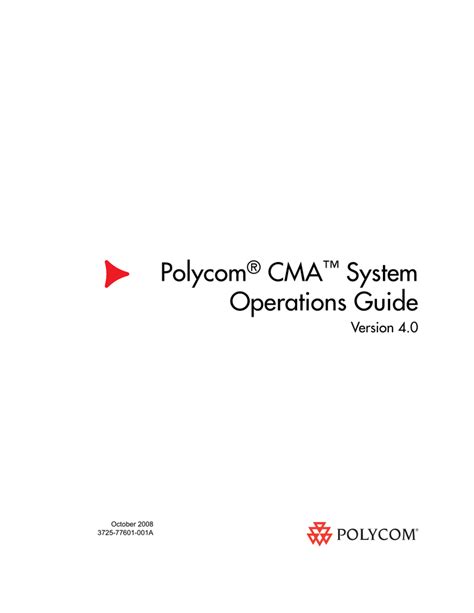 Read Polycom Cma System Operations Guide 
