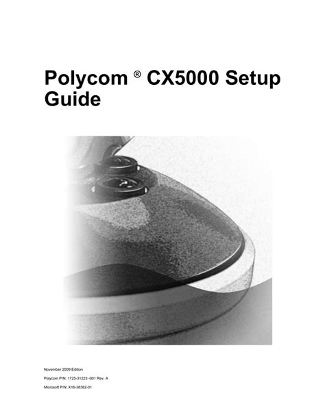Full Download Polycom Cx5000 Troubleshooting Guide 