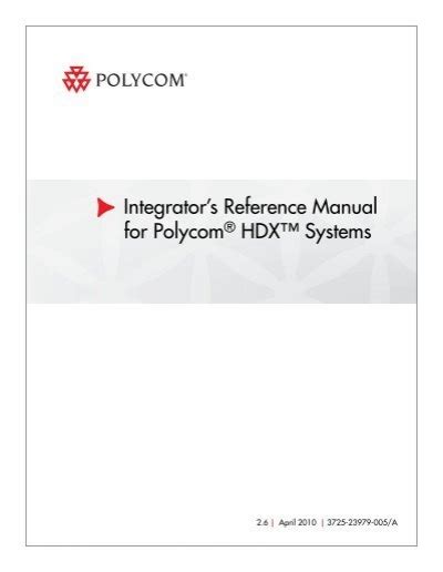 Read Polycom Hdx Integrator Guide 