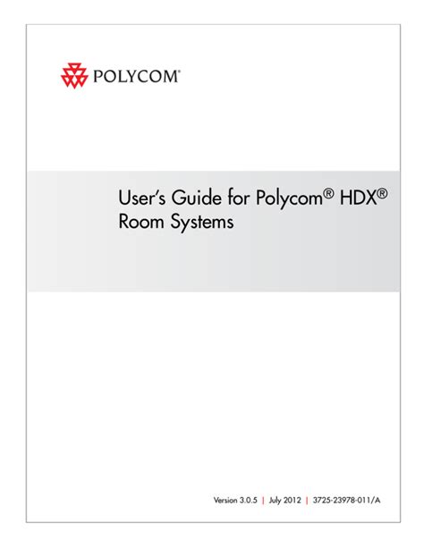 Read Online Polycom Hdx Integrator39S Guide 