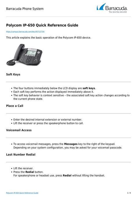 Read Polycom Soundpoint Ip 650 Quick User Guide 