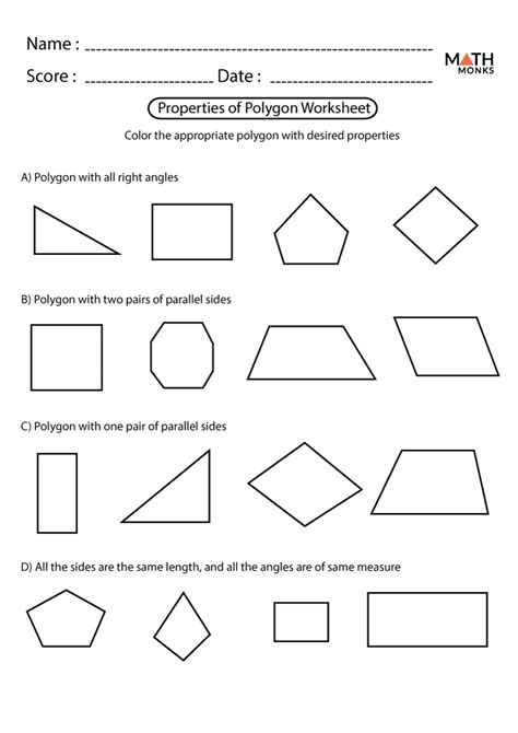Polygon Worksheet 3rd Grade Teaching Resources Tpt Polygons Worksheets 3rd Grade - Polygons Worksheets 3rd Grade