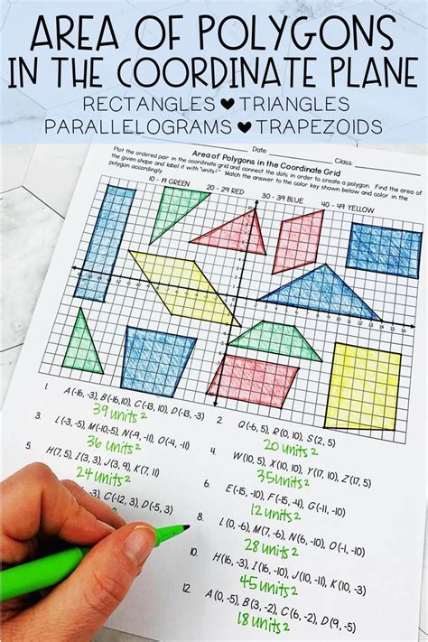Polygons In The Coordinate Plane 6th Grade Math Math Coordinate Plane Worksheets - Math Coordinate Plane Worksheets