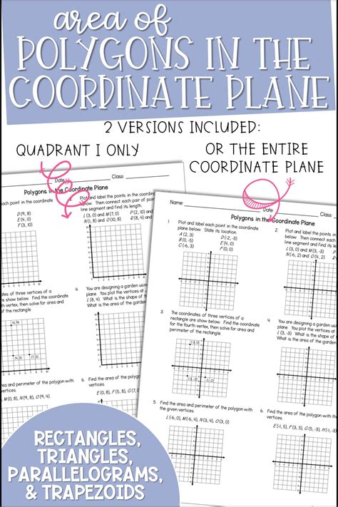Polygons In The Coordinate Plane Independent Practice Worksheet Polygons On The Coordinate Plane Worksheet - Polygons On The Coordinate Plane Worksheet