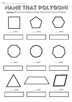 Polygons Worksheets Teaching Resources Teachers Pay Teachers Tpt Polygon Attributes Worksheet - Polygon Attributes Worksheet