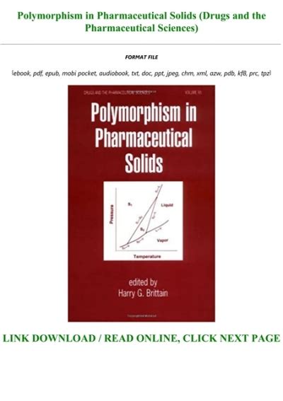 Read Online Polymorphism In Pharmaceutical Solids Drugs And The Pharmaceutical Sciences 