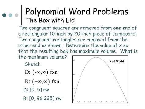 Polynomial Function Word Problems And Solutions
