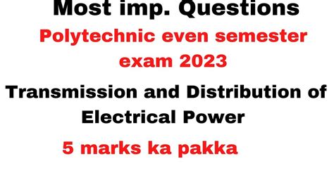 Polytechnic 4th Semester Modal Queation Papers