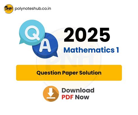 polytechnic mathematics 1 question paper
