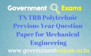 Download Polytechnic Trb Mechanical Engineering Question Paper 