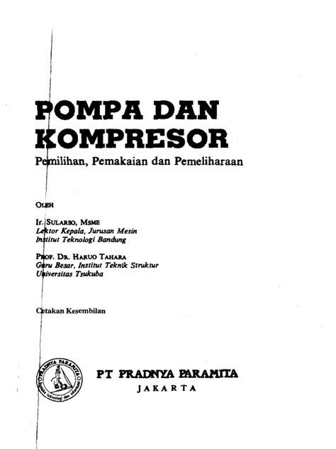 Read Online Pompa Dan Kompresor Pdf 