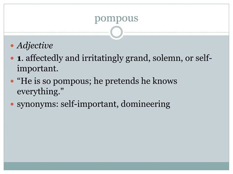 Pompous Def