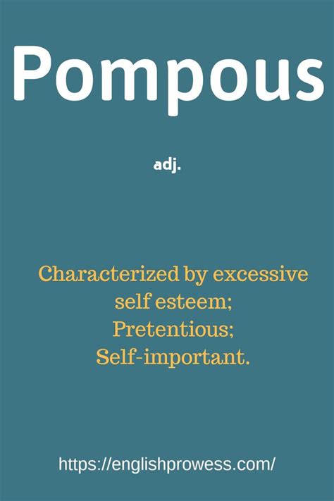 Pompous Meaning