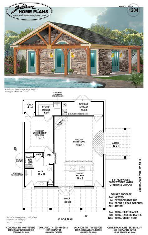 pool house plans