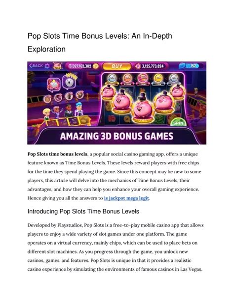 pop slots time bonus level