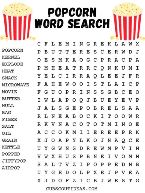 Popcorn Words Word Search Puzzle Popcorn Words Worksheet - Popcorn Words Worksheet