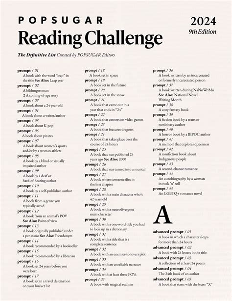 Popsugar Reading Challenge 2024