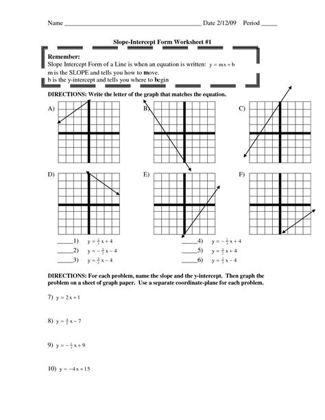 Popular Printable Worksheets Resources Kamberlawgroup Slope Intercept Equation Worksheet - Slope Intercept Equation Worksheet