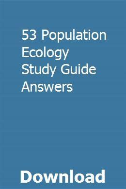 Full Download Population Ecology Study Guide Answers 