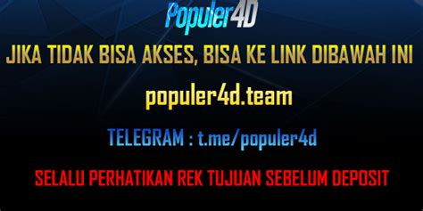 POPULER4D LINK Daftar Situs Judi Togel Slot Online Terpercaya
