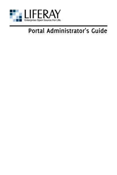 Read Online Portal Administrator S Guide Parent Directory Liferay 