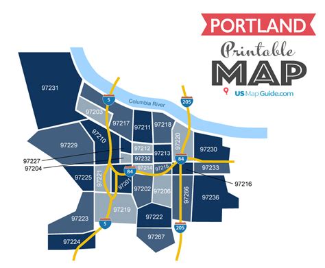 portland oregon zip code map