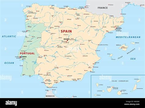 Portugal And Spain Map