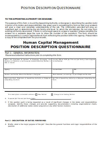Position Description Questionnaire