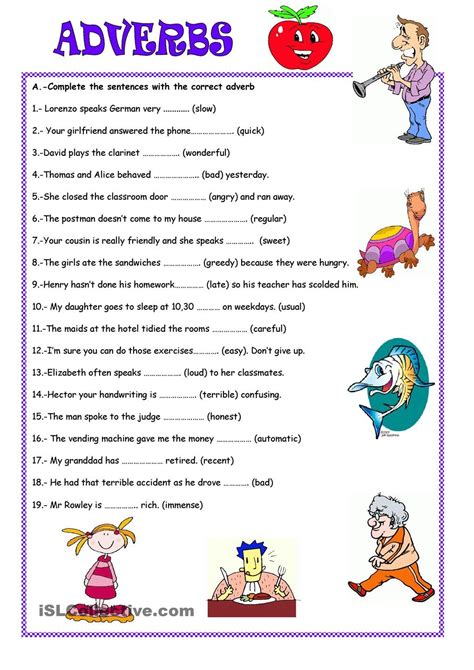 Position Of Adverbs Exercise Perfectyourenglish Com Kinds Of Adverbs Exercises - Kinds Of Adverbs Exercises