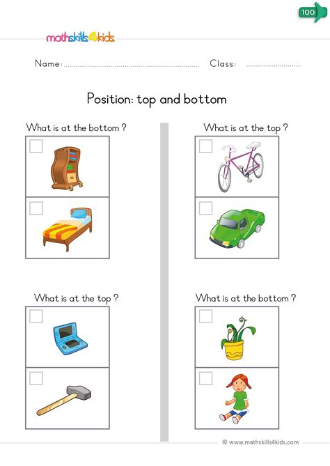 Positions Worksheet For Kindergarten 1st Grade Lesson Planet Positions Worksheet For Kindergarten - Positions Worksheet For Kindergarten
