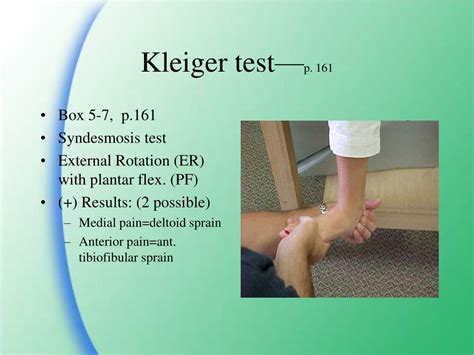 positive kleiger test