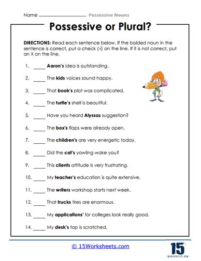 Possessive Nouns Worksheets 15 Worksheets Com Possessive Nouns In Sentences Worksheet - Possessive Nouns In Sentences Worksheet