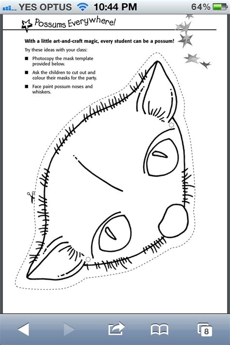 Possum Magic Mask Template