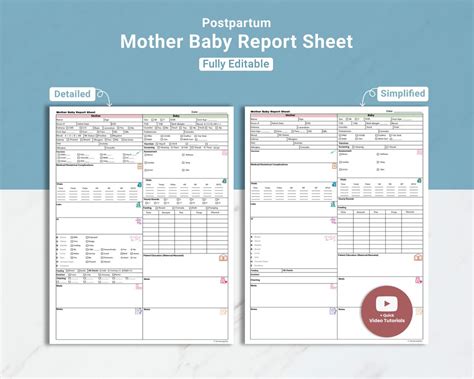 post partum nurse shift report sheet