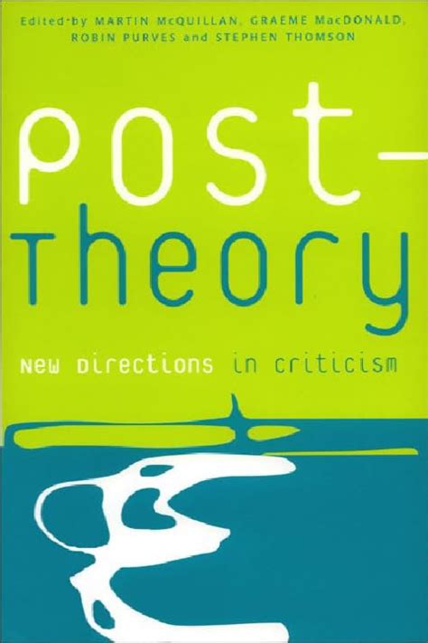 Download Post Theory New Directions In Criticism Postmodern Theory Series 