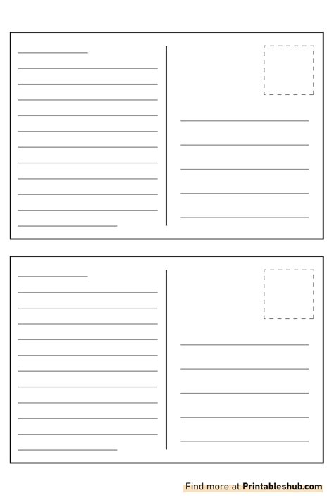 Postcard Template Grade 2