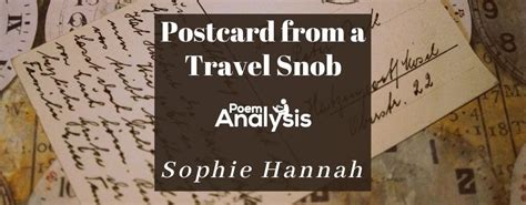 Full Download Postcard From A Travel Snob Poem Analysis 