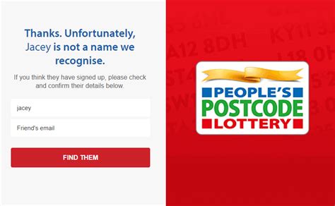 postcode lottery login