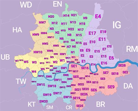 Postcodes For London