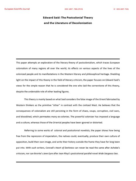 postcolonial theory and edward said biography