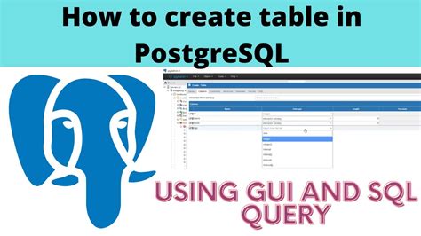 postgresql - Creating a table using postgreSQL - STACKOOM