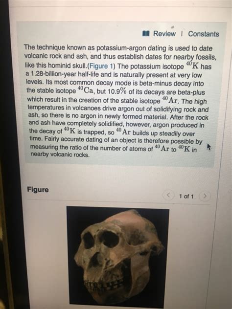 potassium argon dating of fossil bones