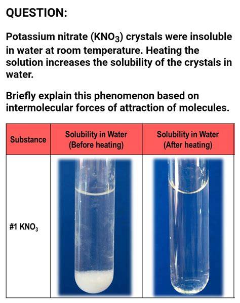 potassium nitrate dissolved in water endothermic