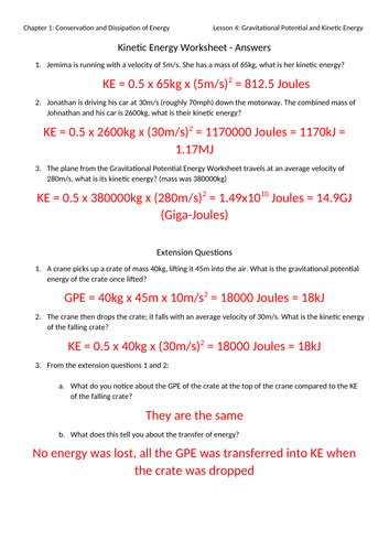 Potential And Kinetic Energy Worksheet Answers   Kinetic And Potential Energy Worksheet Pdf - Potential And Kinetic Energy Worksheet Answers
