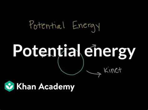 Potential Energy Article Energy Khan Academy Potential In Science - Potential In Science