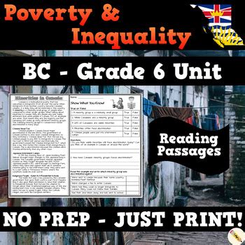 Poverty Inequality Bc Lesson Plan Law Lessons Causes Of Poverty Worksheet - Causes Of Poverty Worksheet