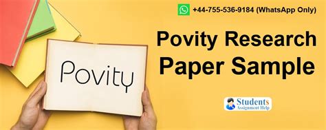 Read Poverty Research Paper Sample 